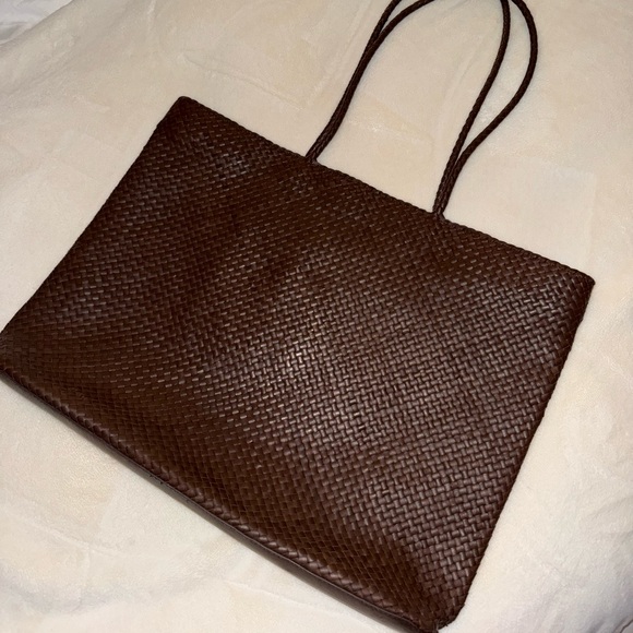 Quince Italian Leather Handwoven Tote - Picture 3 of 7